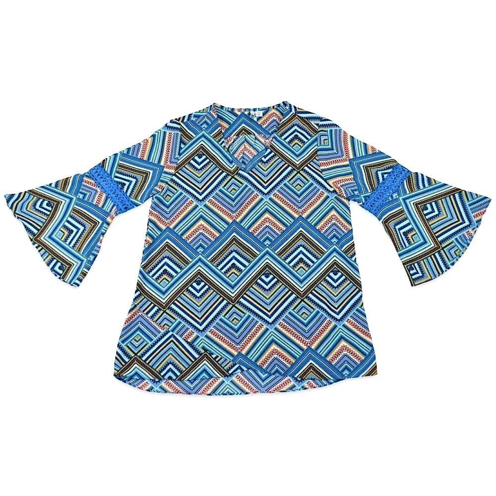 Cato V-Neck Bell Sleeve Top